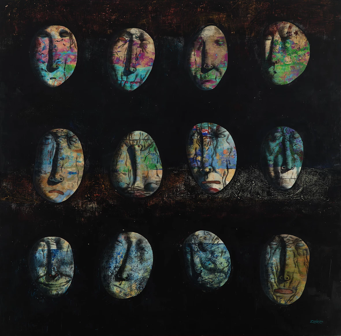 Зорикто Доржиев 12 демонов внутри 2020 © Зорикто Доржиев. Галерея «Ханхалаев».