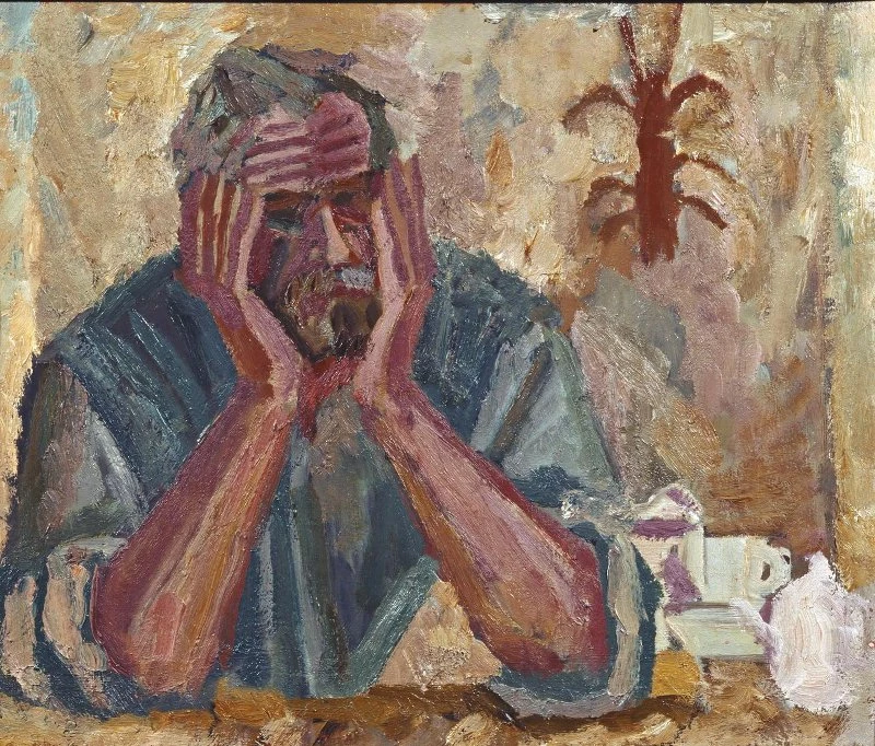 Николай Андронов (1929–1998). Автопортрет с тараканом. 1969