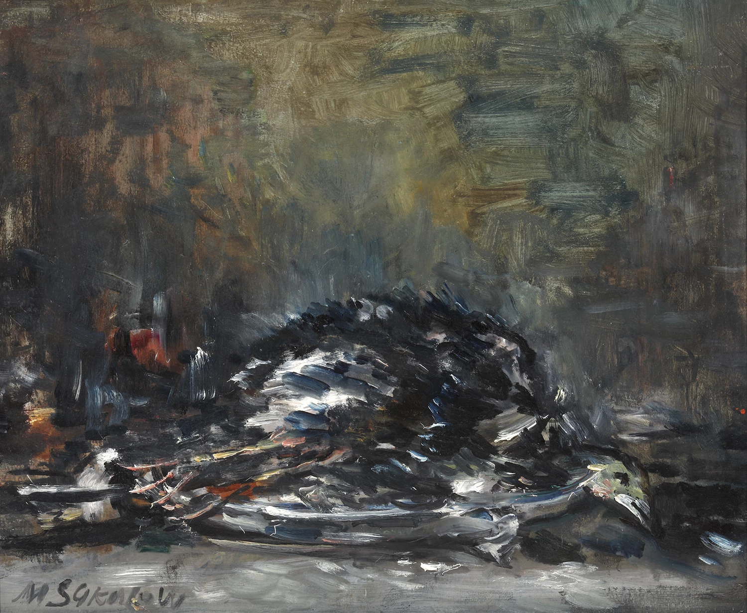 М.К. Соколов. Птица. Начало 1930-х  Картон, масло