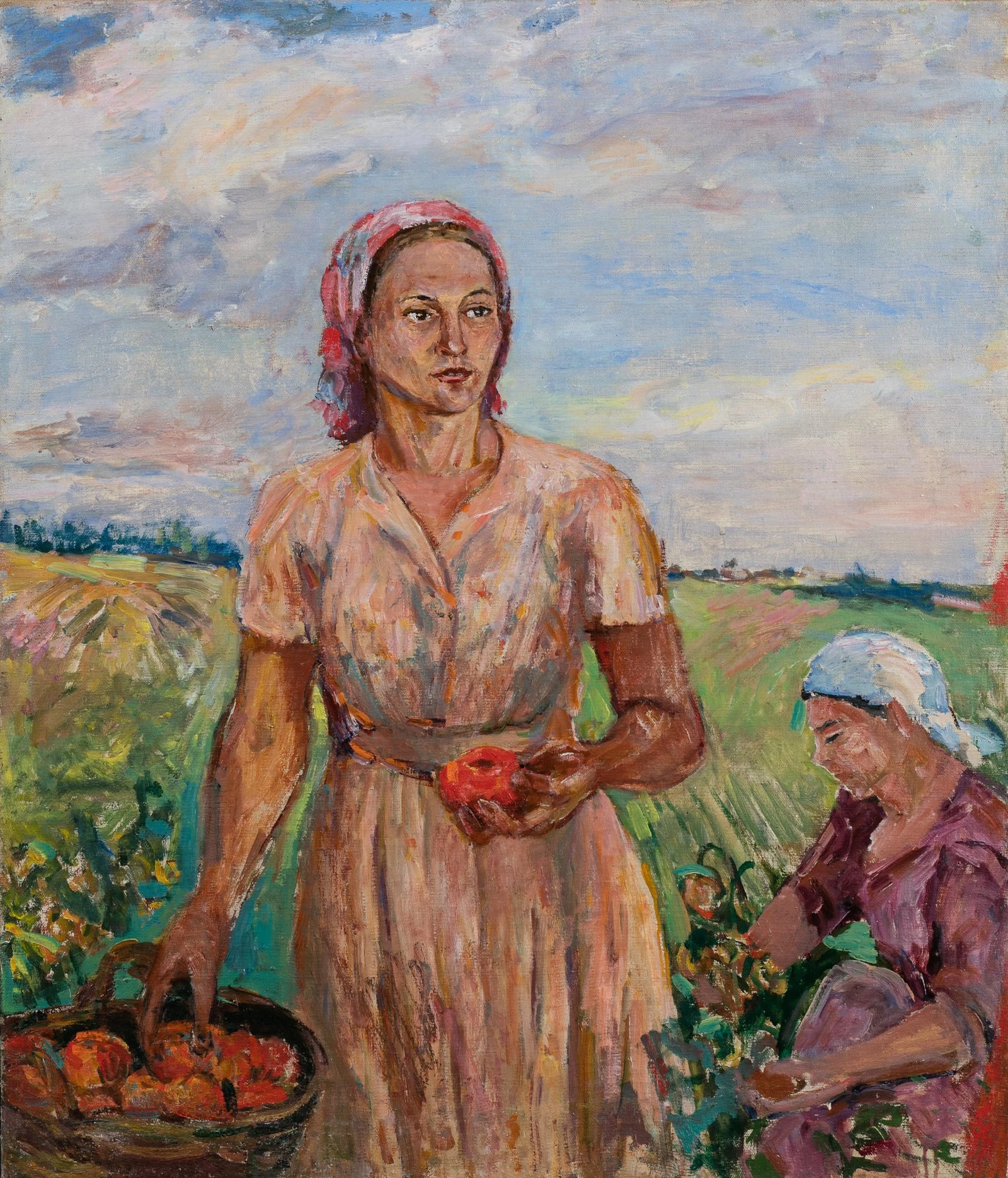 Надежда Удальцова (1886–1961) Сбор урожая. 1940-е  Холст, масло. 