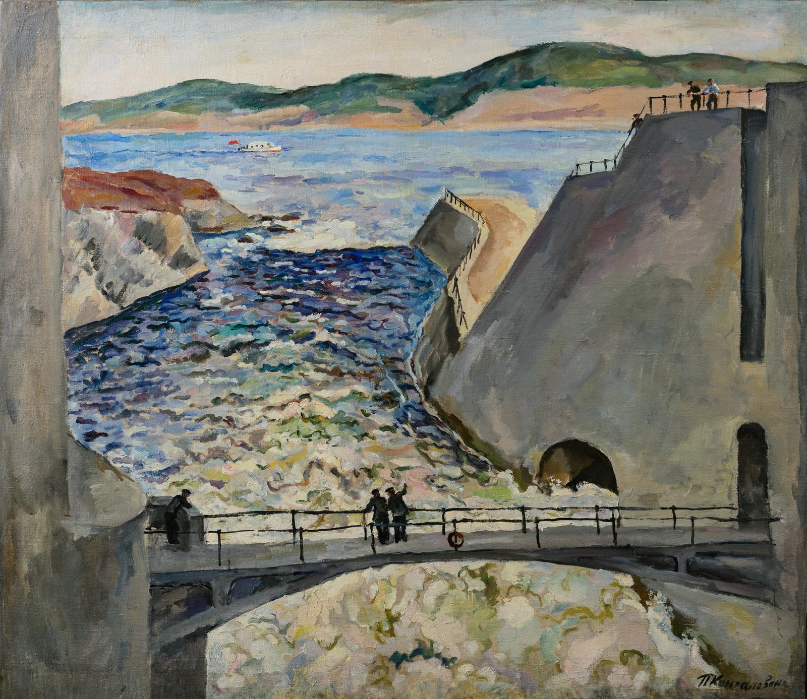 Петр Кончаловский (1876–1956) Мурманск. Туломстрой. Вид с моста. 1936  Холст, масло. 