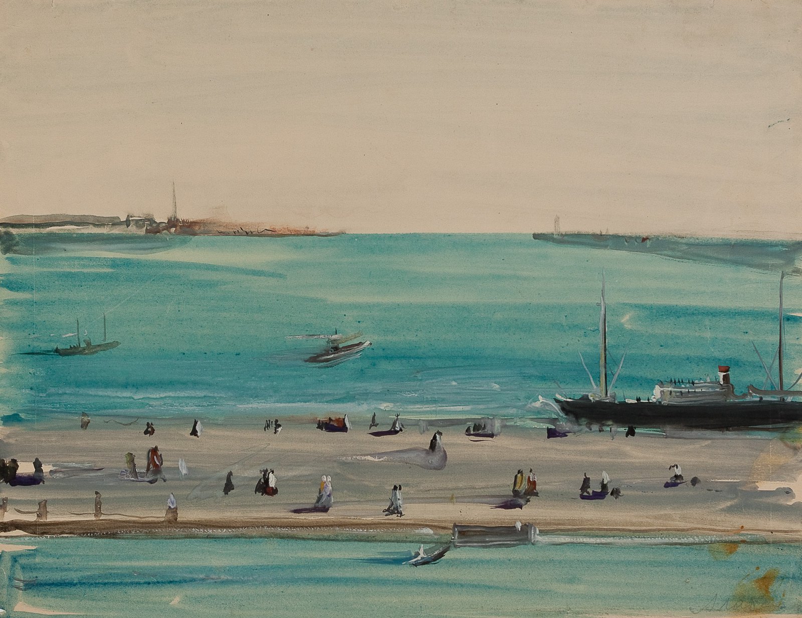 Александр Лабас. Лазурное море  1936 © Волгоградский музей изобразительных искусств им. И.И. Машкова © Бескина-Лабас О.М. 2024