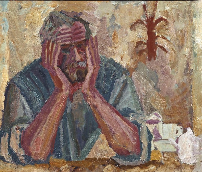 Николай Андронов (1929–1998). Автопортрет с тараканом. 1969