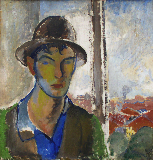 Николай Лаков Портрет мужчины в шляпе. 1926 Музей 