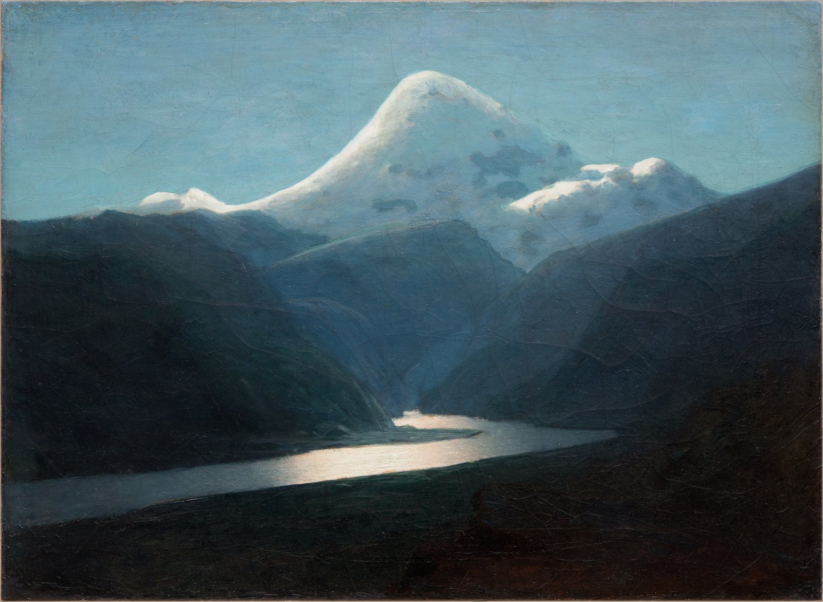 Архип Куинджи. Снежные вершины гор. Лунная ночь. Государственная картинная галерея имени А.А. Дейнеки